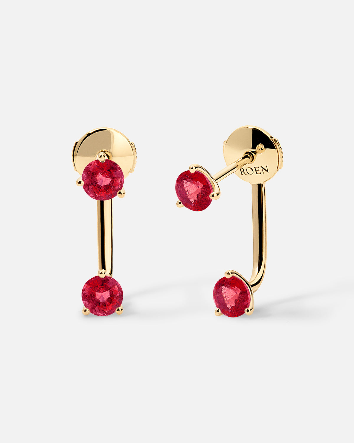 HARU “Duo” Floating Gemstone Studs