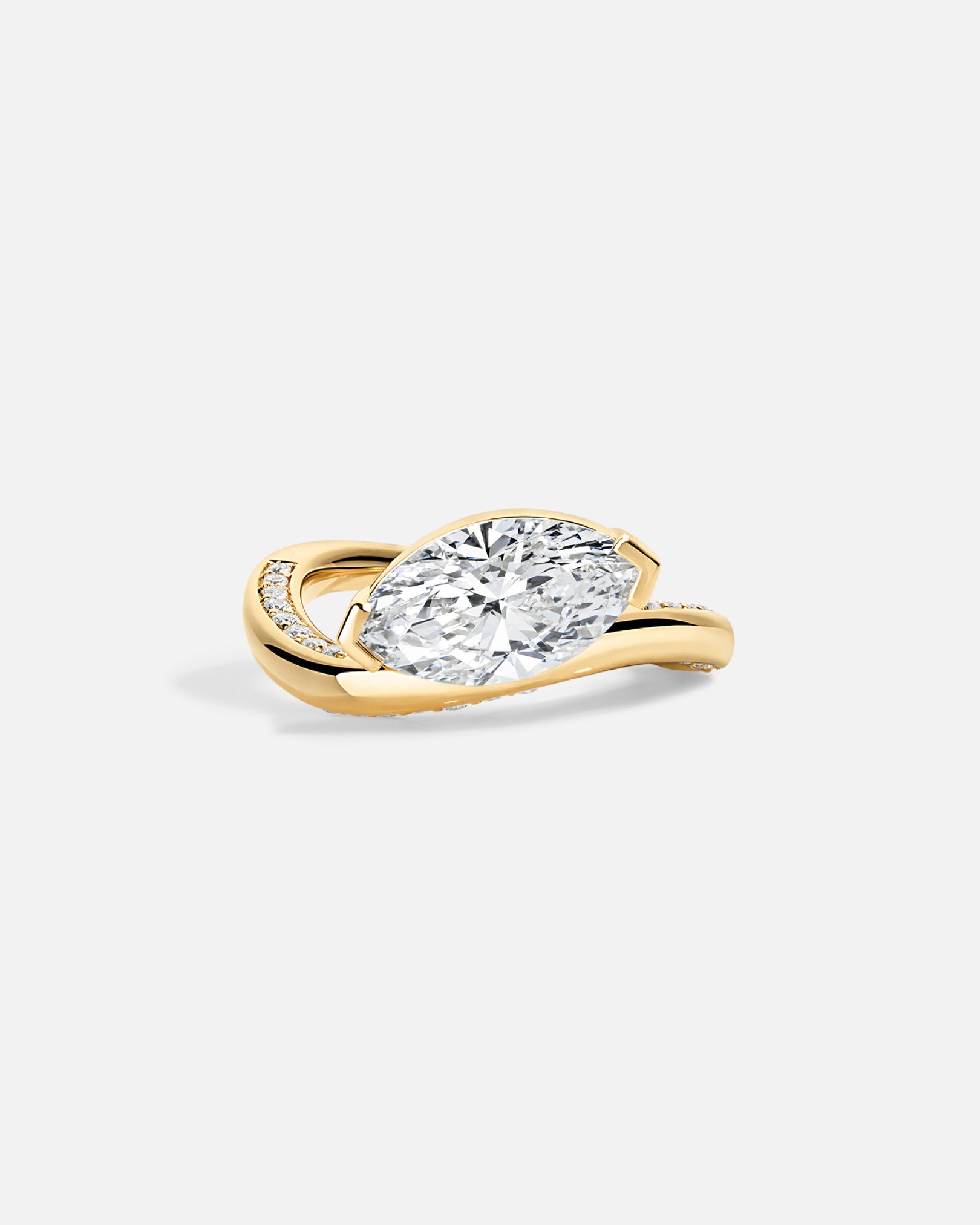 LAGUNA Wave Ring + Half Bezel, Marquise