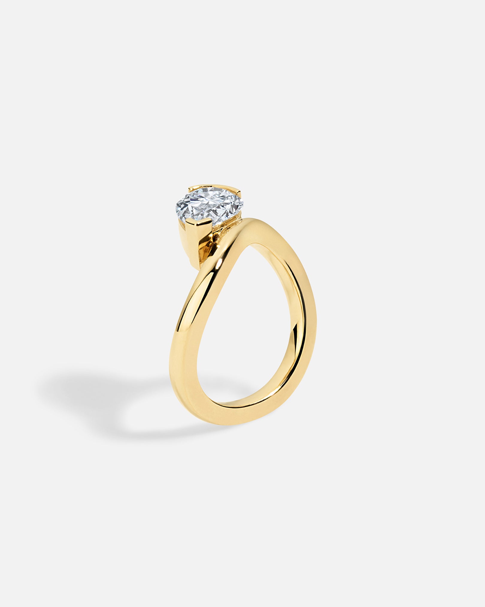 LAGUNA Wave Ring + Half Bezel, No Pavé