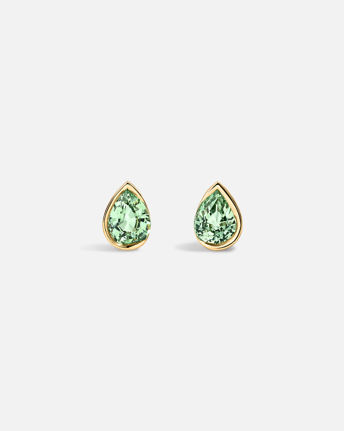 DEW Minty Garnet Stud Earrings