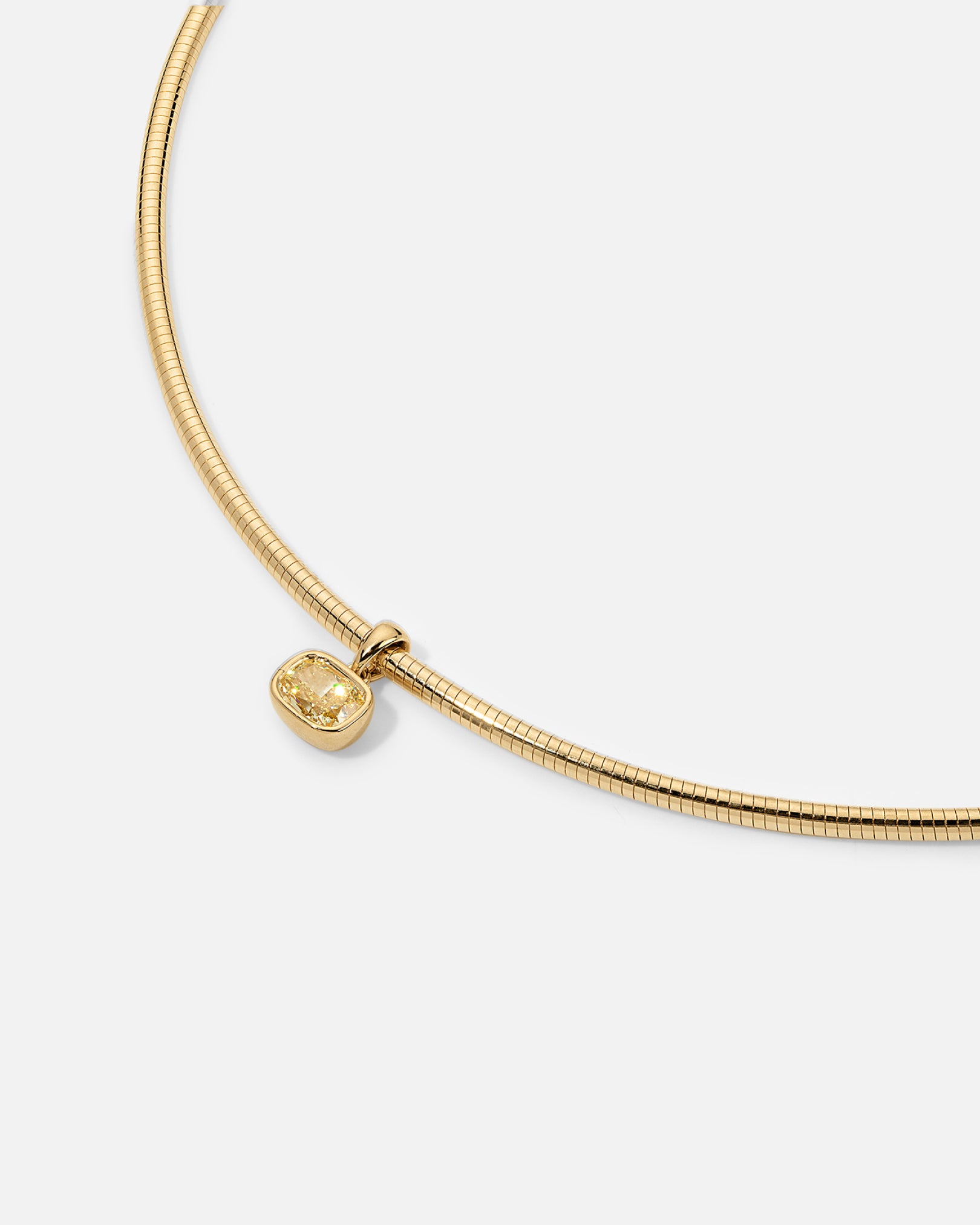 VIENNE Yellow Diamond Cushion Pendant