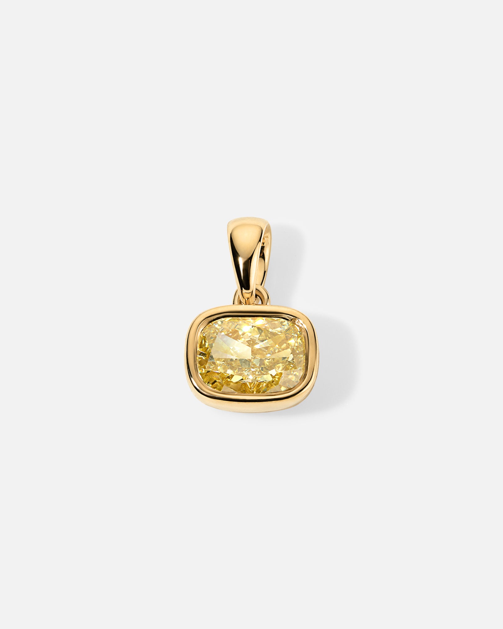 VIENNE Yellow Diamond Cushion Pendant