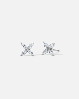 Vault | ÁINE Diamond Marquise Floral Earrings