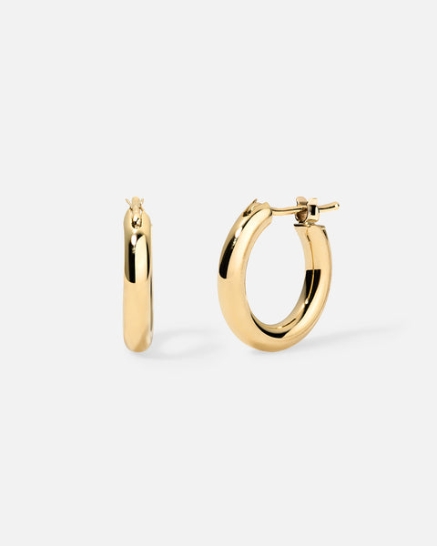 ROEN NYC ARYA Twisted Solid Gold Hoop Earrings 18K Gold