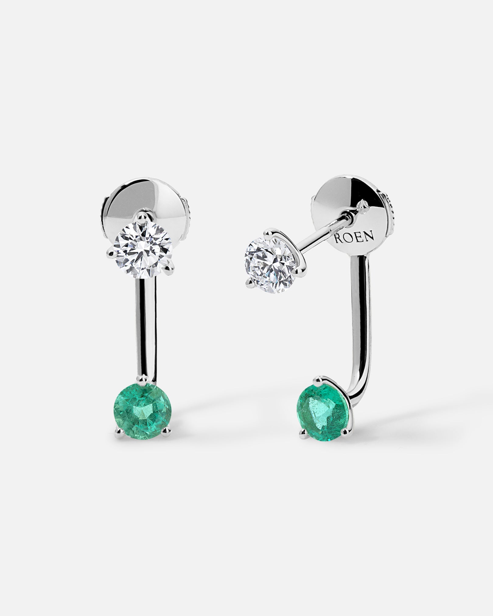 HARU Toi et Moi Diamond & Gemstone Earrings