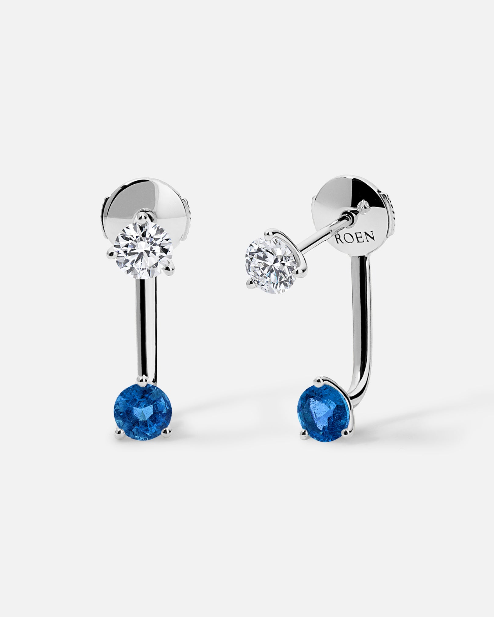 HARU Toi et Moi Diamond & Gemstone Earrings