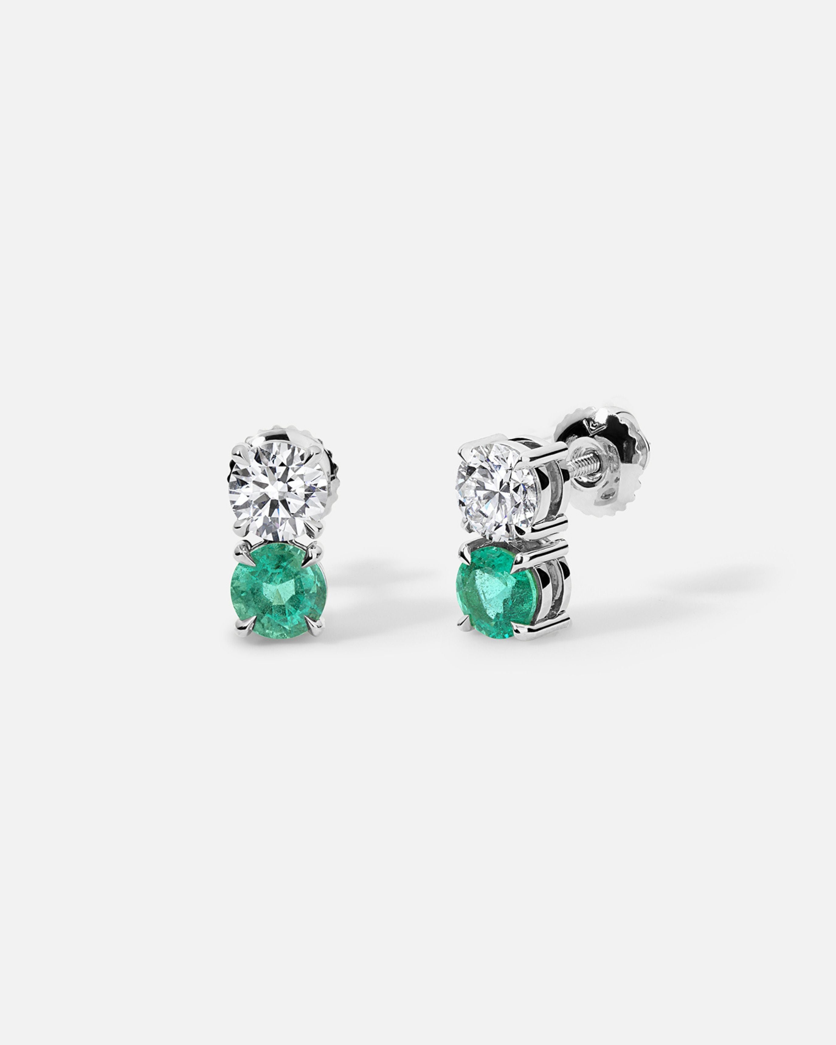 NARA Toi et Moi Diamond & Gemstone Earrings