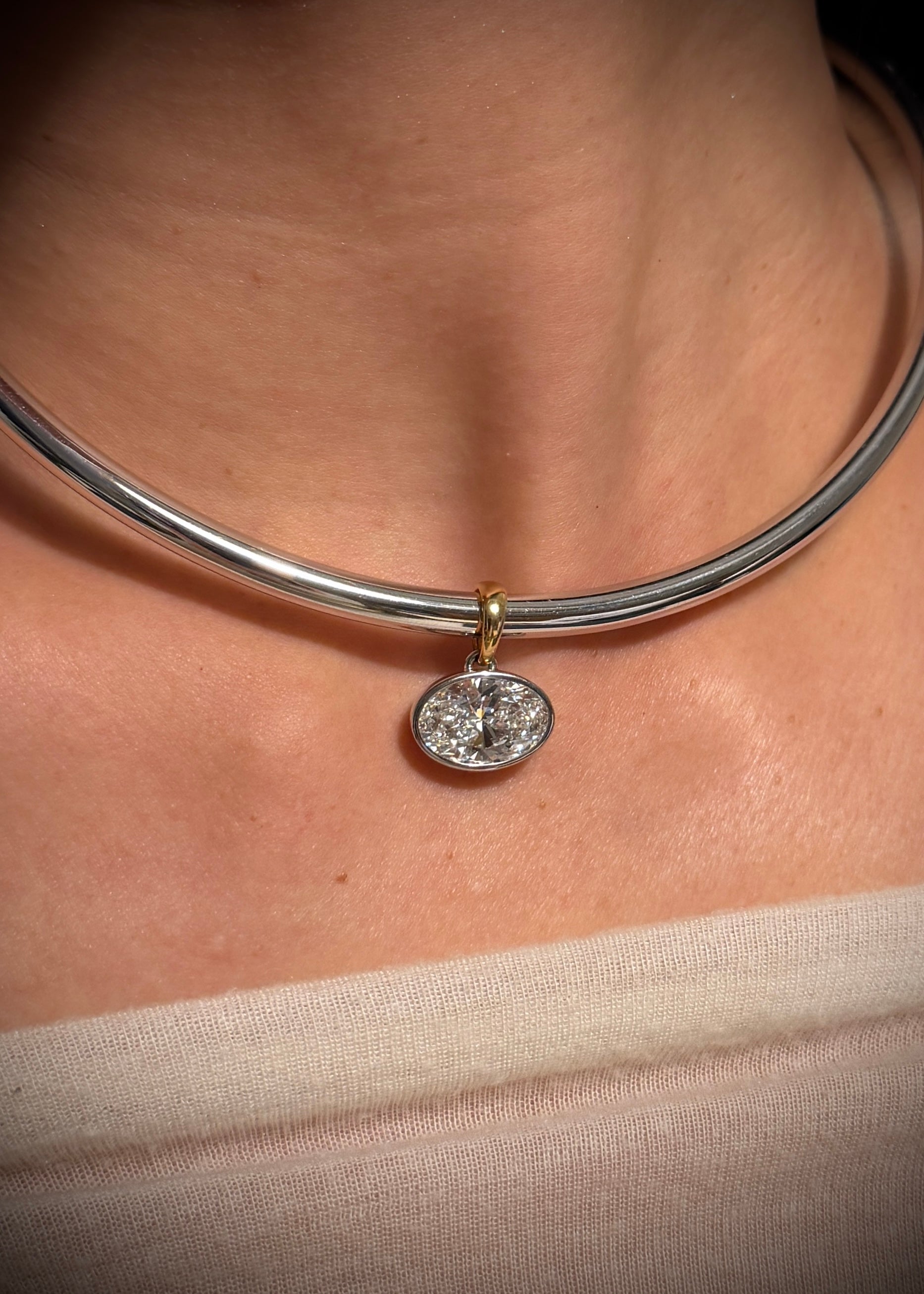 Ready-to-Ship | AETHER Necklace + Oval Pendant