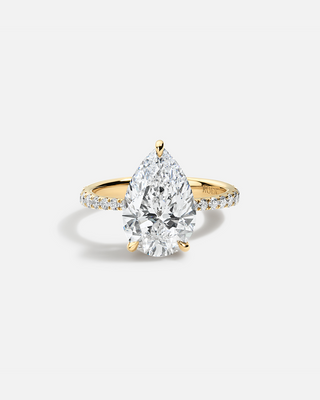 JULIA 3.38ct E-VS1 Pear Lab Created Diamond Ring