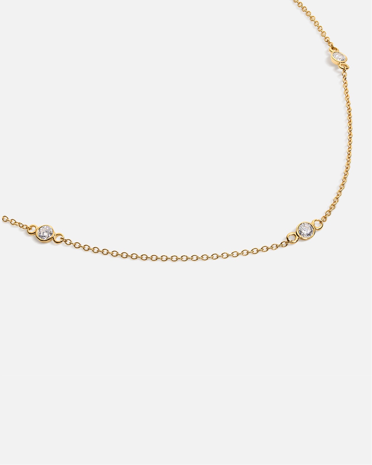 LYRA Diamond Bezel Station Necklace