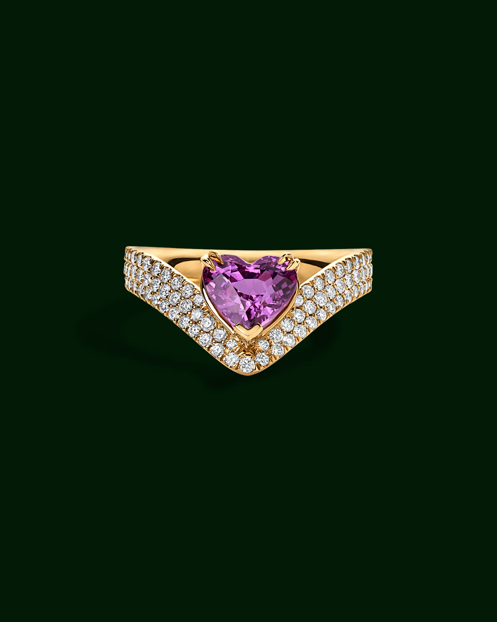 REINA Pink Sapphire Royal Pavé Ring – ROEN
