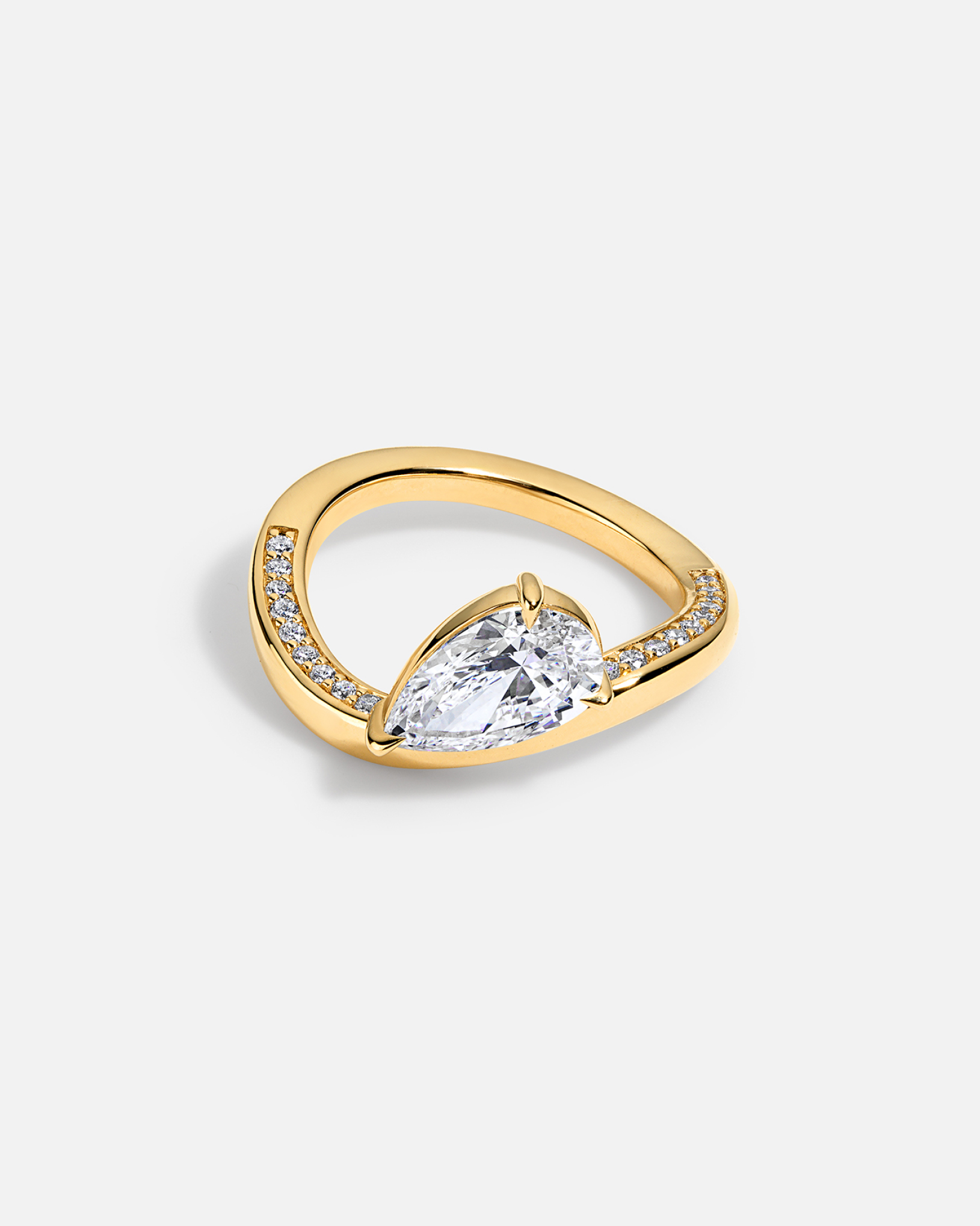 LAGUNA Wave Floating Pavé Ring