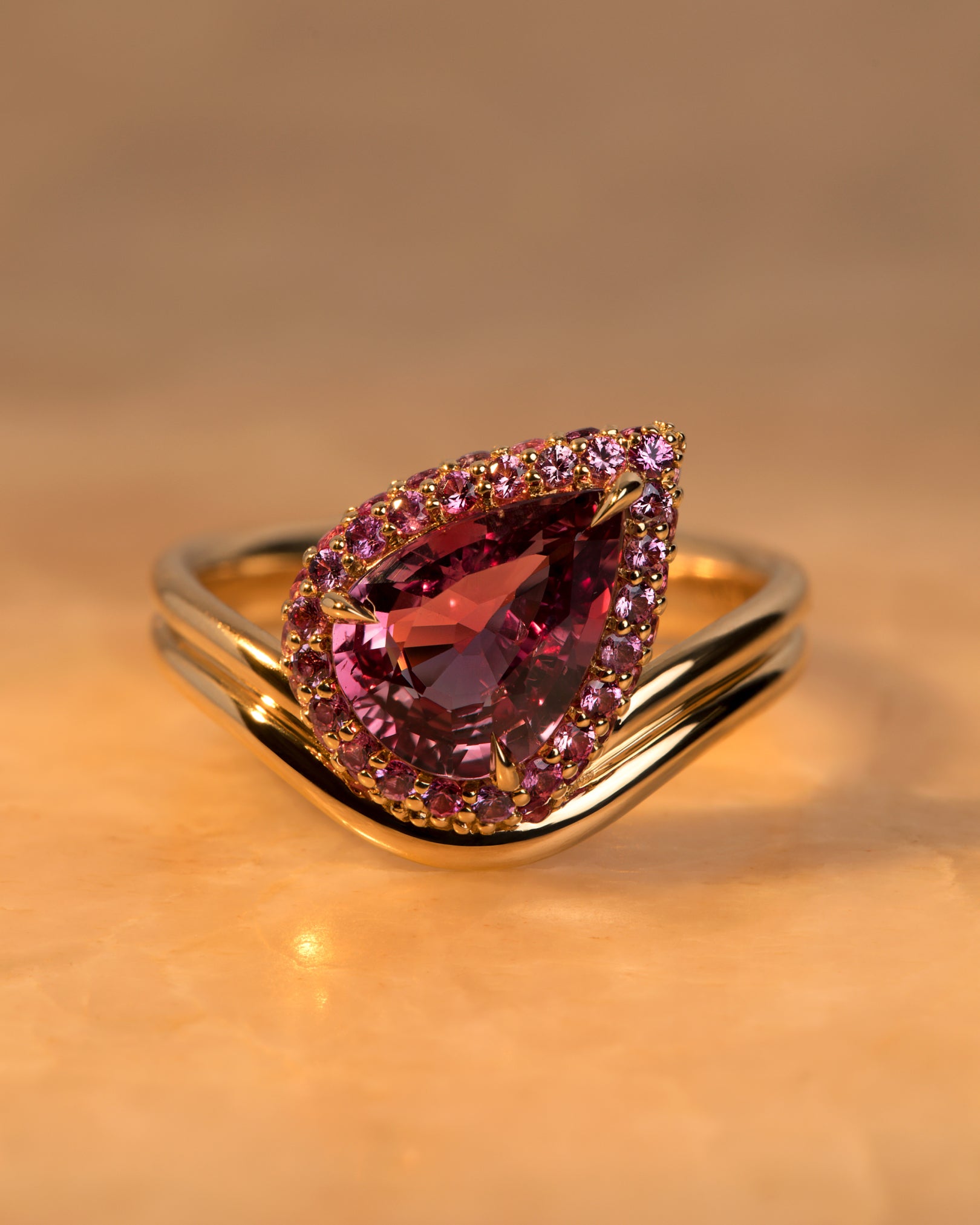 CLOUD Pear Sapphire Ring