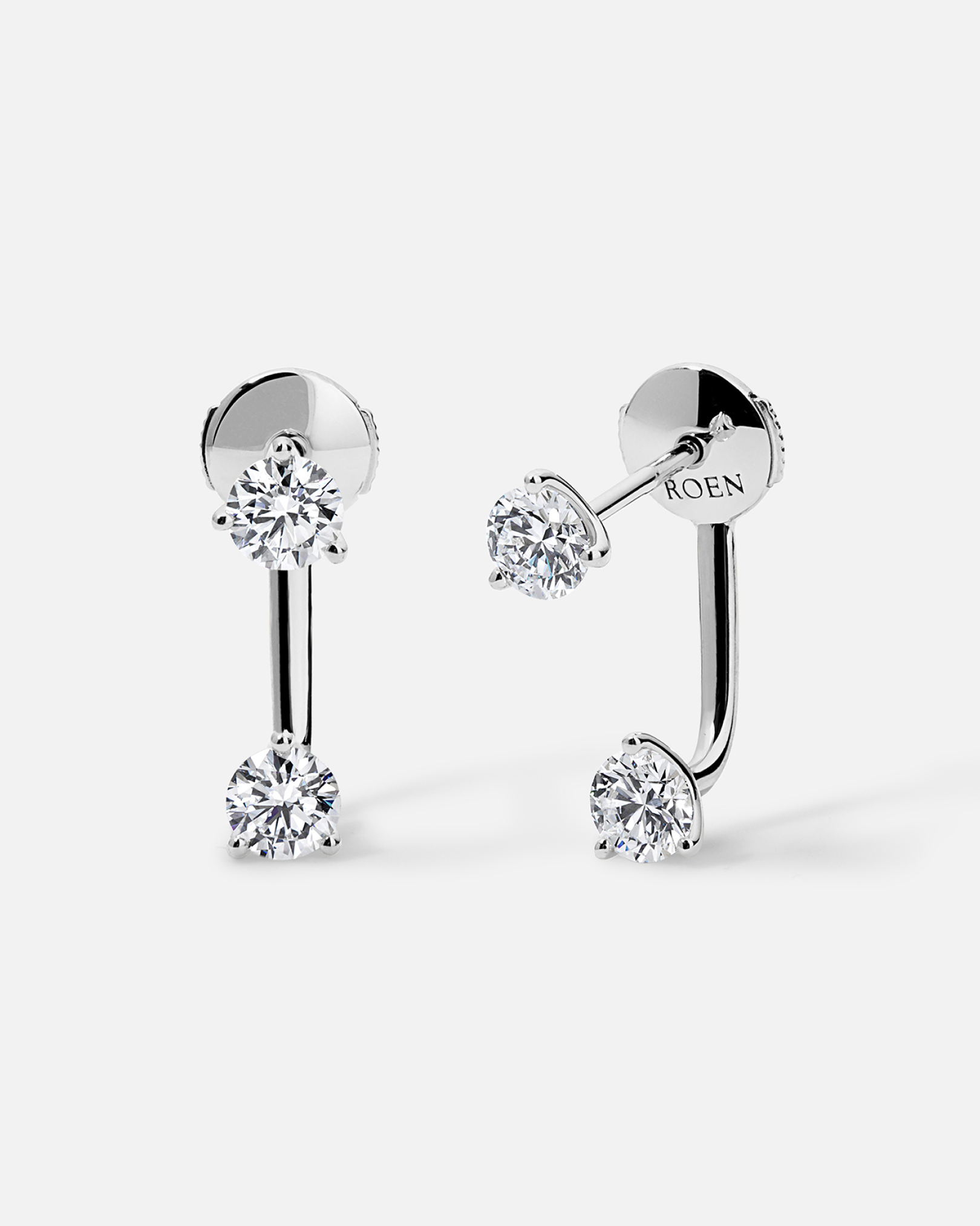 HARU “Duo” Floating Diamond Studs