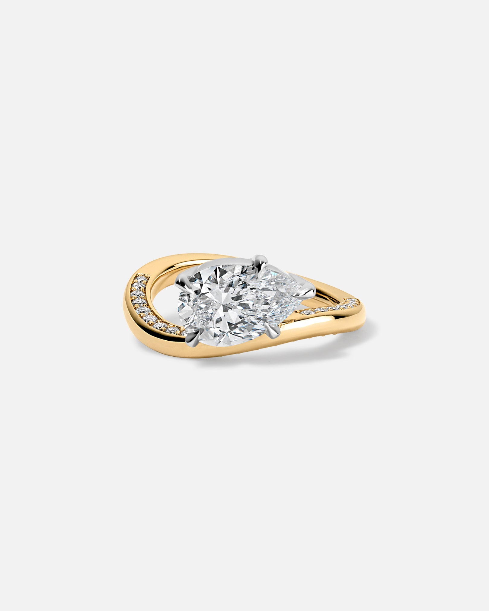 LAGUNA Wave Ring + Pear, Reverse