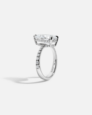 JULIA Tapered Solitaire Ring with Double Hidden Halo