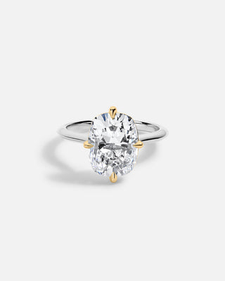 Ready-to-Buy | 2-Tone TIEN Floating Cushion Solitaire + Compass Prongs