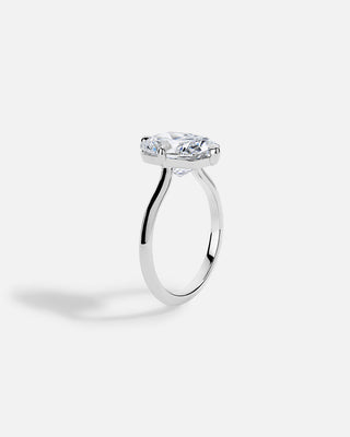 Ready-to-Buy | Platinum TIEN Floating Cushion Solitaire + Compass Prongs