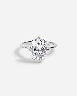 Ready-to-Buy | Platinum TIEN Floating Cushion Solitaire + Compass Prongs