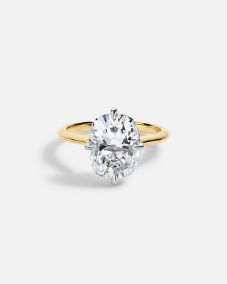 Ready-to-Buy | 2-Tone TIEN Floating Cushion Solitaire + Compass Prongs