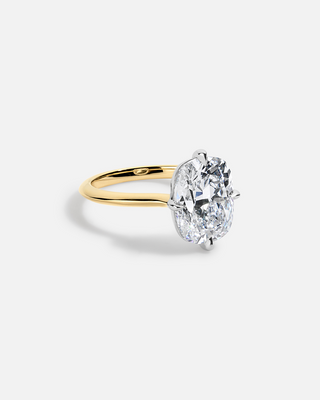 Ready-to-Buy | 2-Tone TIEN Floating Cushion Solitaire + Compass Prongs