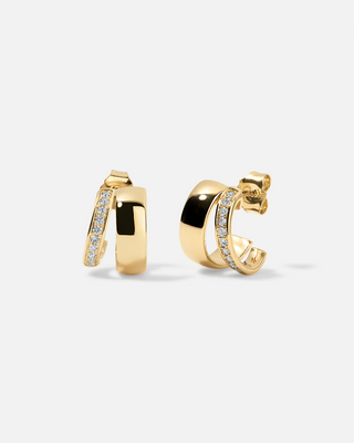 SELENE Double Huggie Earring