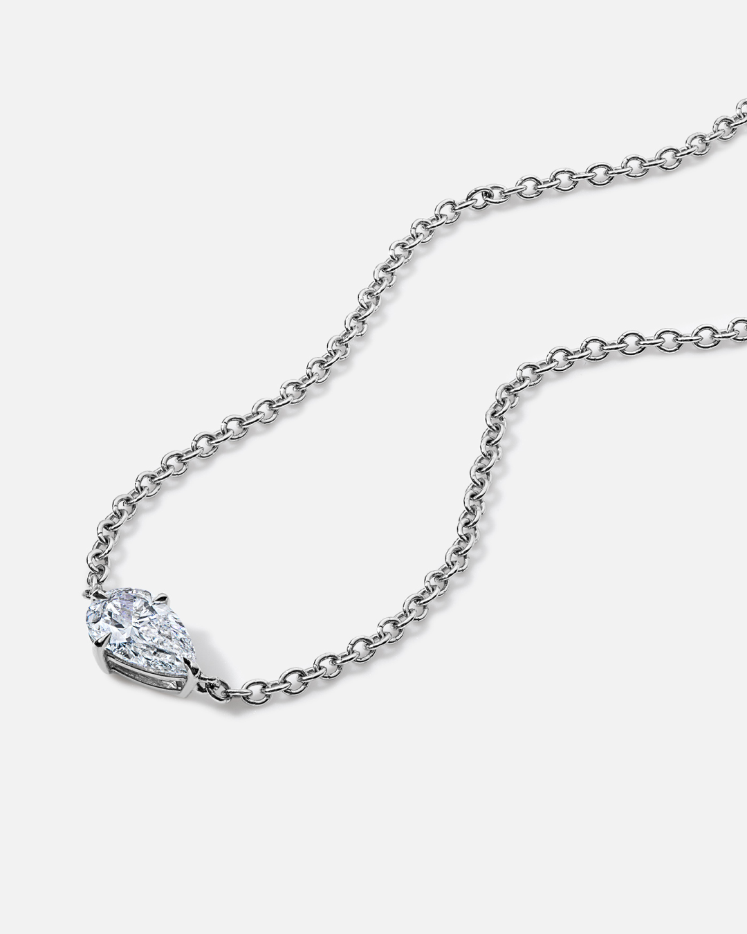 SHAY Solitaire East West Diamond Necklace, Cultivated