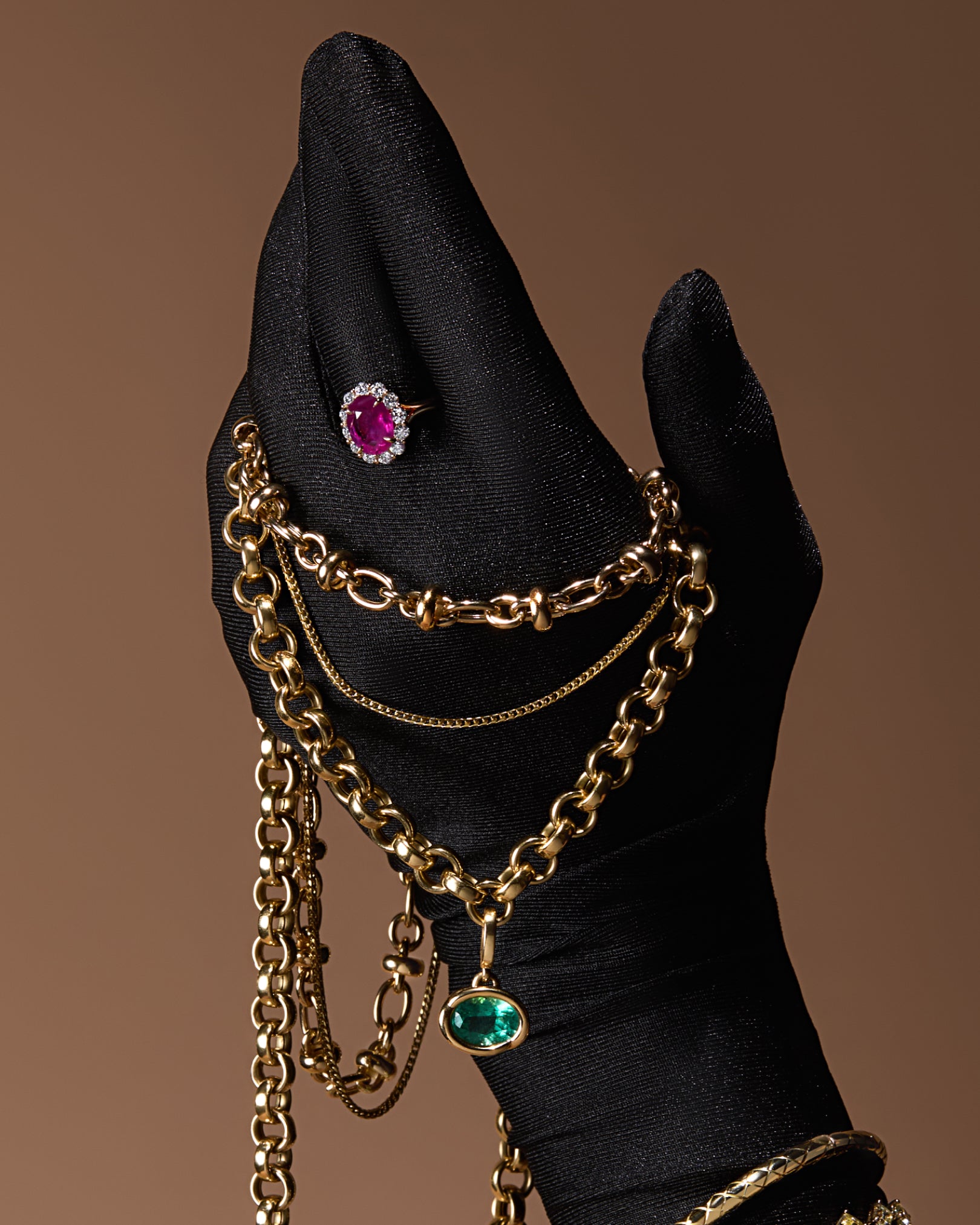 VESTA Burmese Ruby Halo Ring